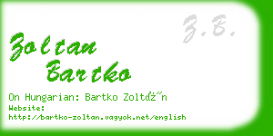 zoltan bartko business card
